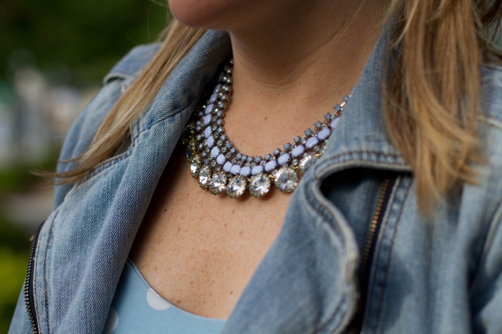 Blue and Rhinestone Necklace