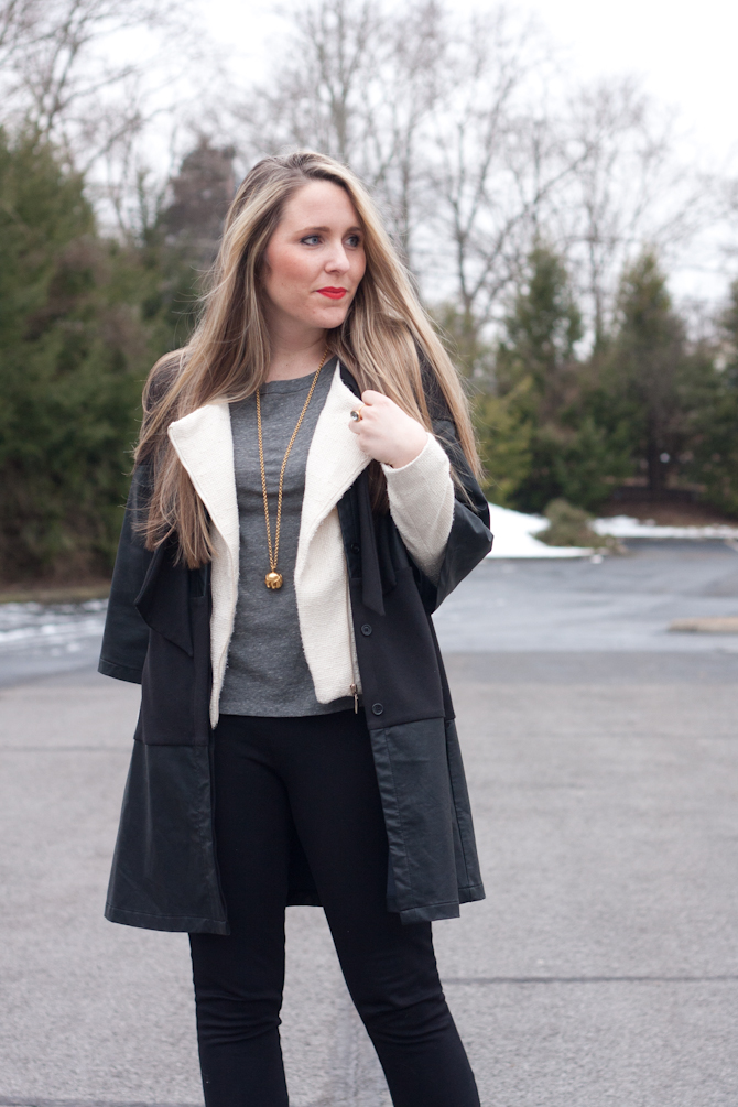 Layered jackets and Julie Vos Elephant pendant