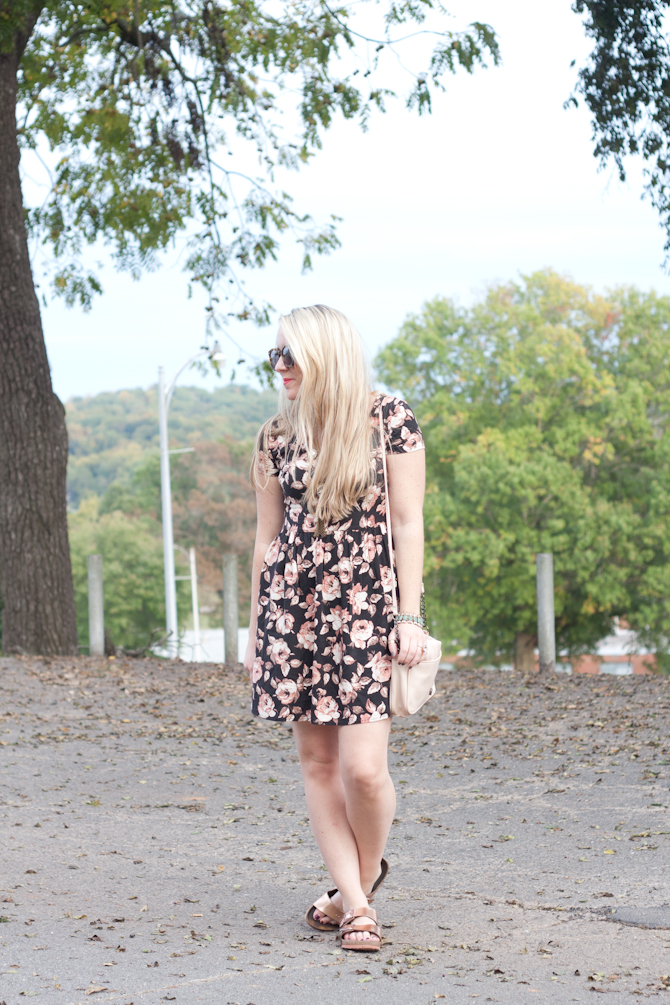 Rose Dress & Rose Gold Birkenstocks on Pearls & Twirls