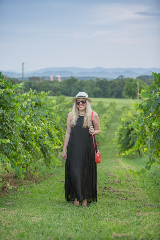 Black maxi dress on Pearls & Twirls