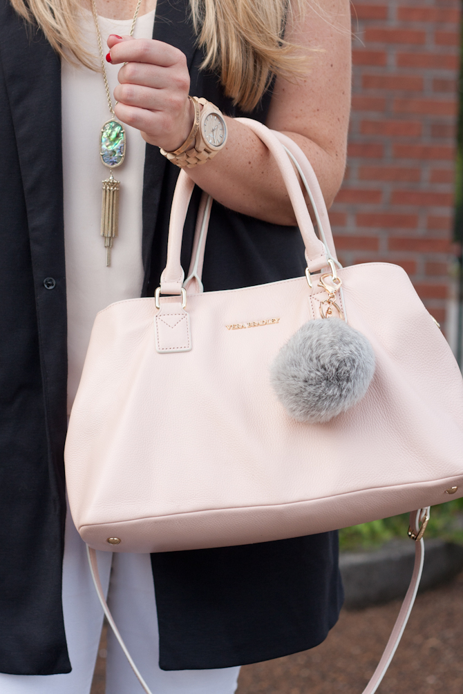 Blush pink Vera Bradely purse on Pearls & Twirls