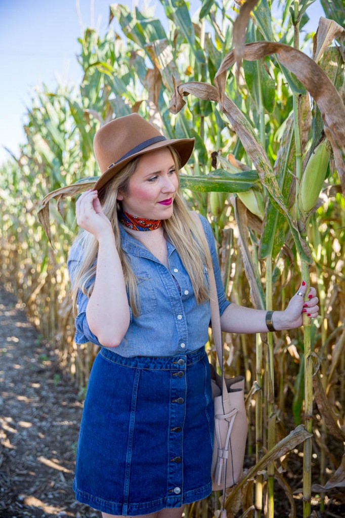 Denim on denim outfit