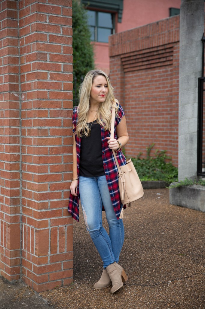 Plaid Shirtdress on www.pearlsandtwirls.net
