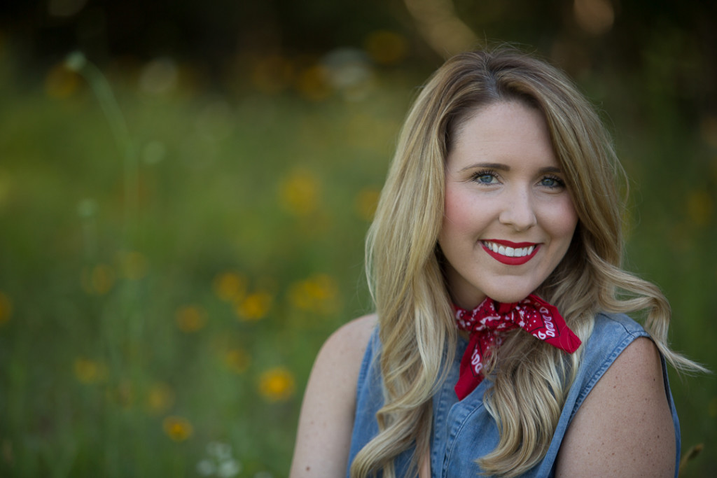 Denim top & Bandana Neck Scarf