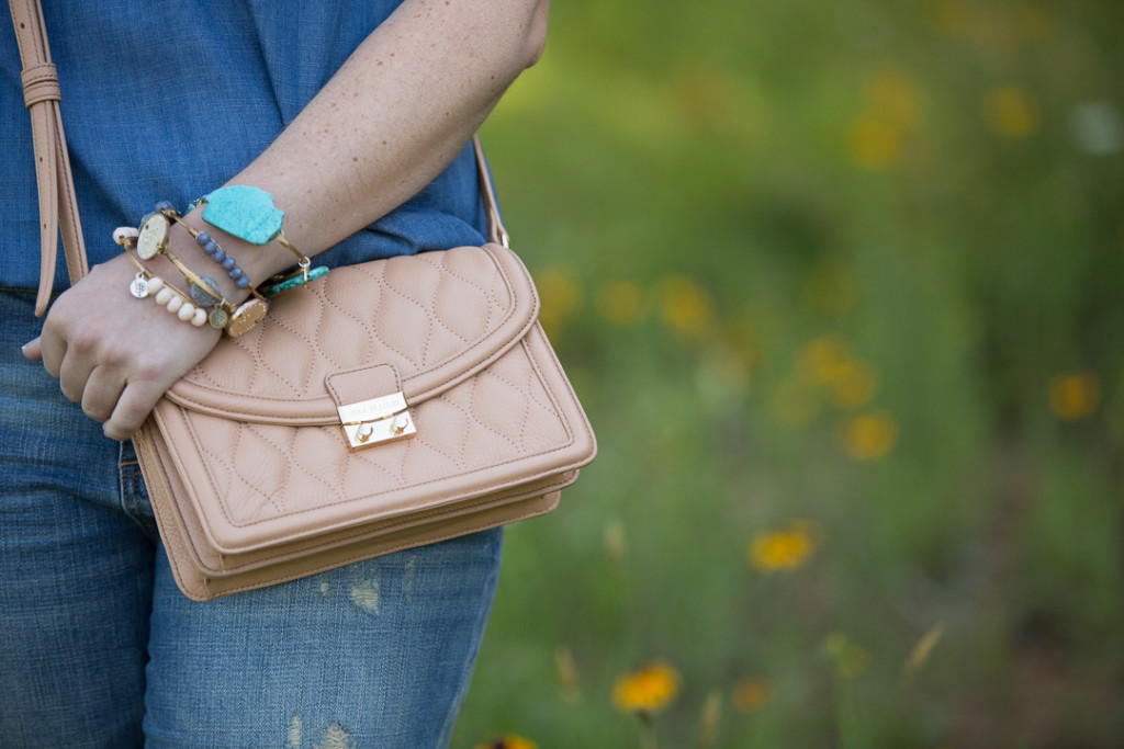 Vera Bradley Leather purse & Bourbon & Boweties bracelet