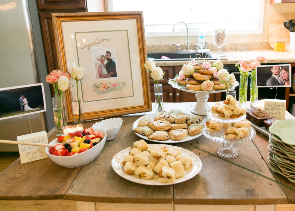 Simple bridal shower food spread