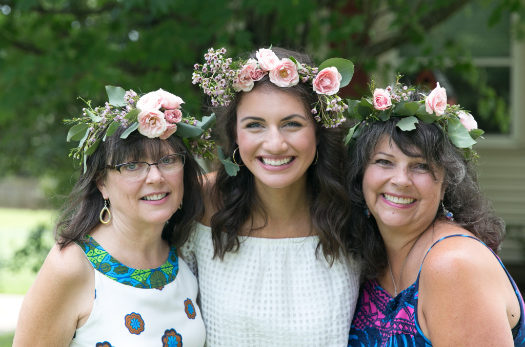 bridal shower flower crowns