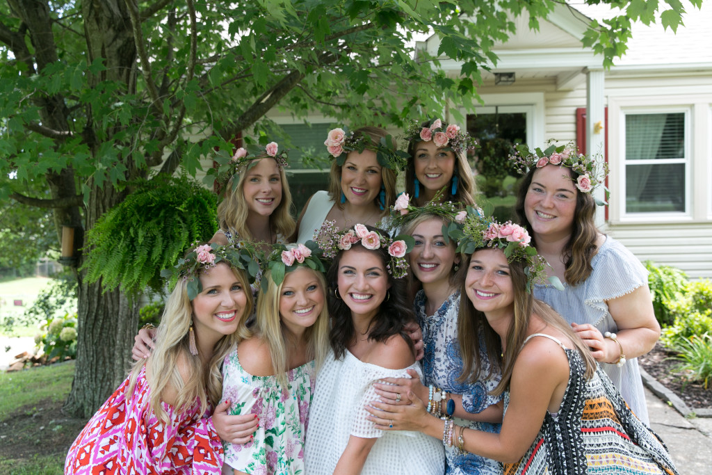 Bridal Shower friends with flower crowns