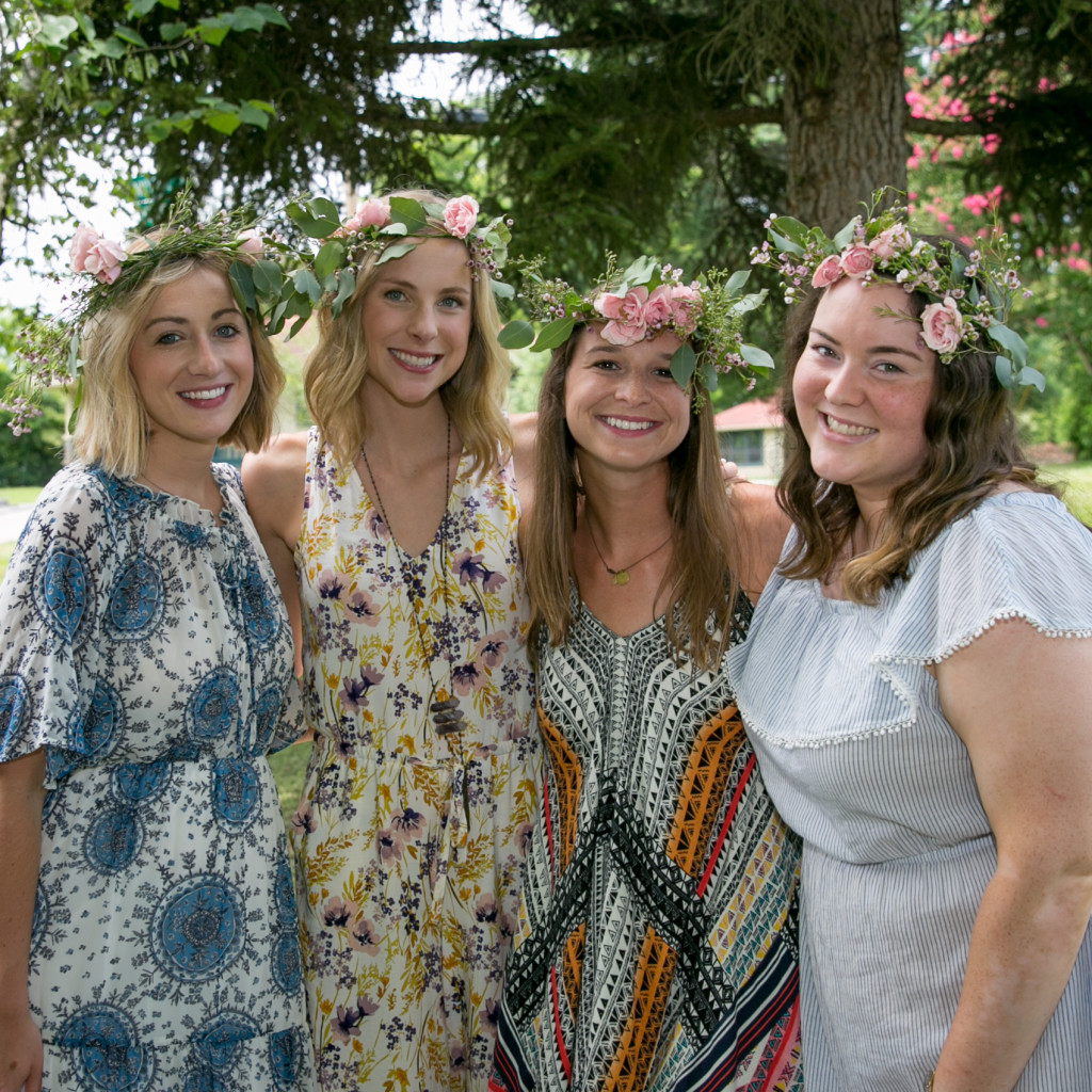 bridal shower flower crowns