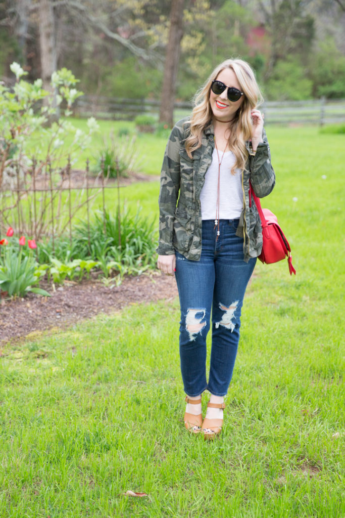 Distressed Denim and Camo
