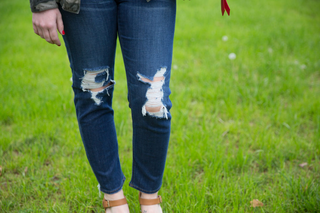 Distressed Denim and Camo