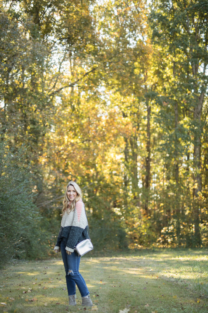 Colorblock Chenille Sweater