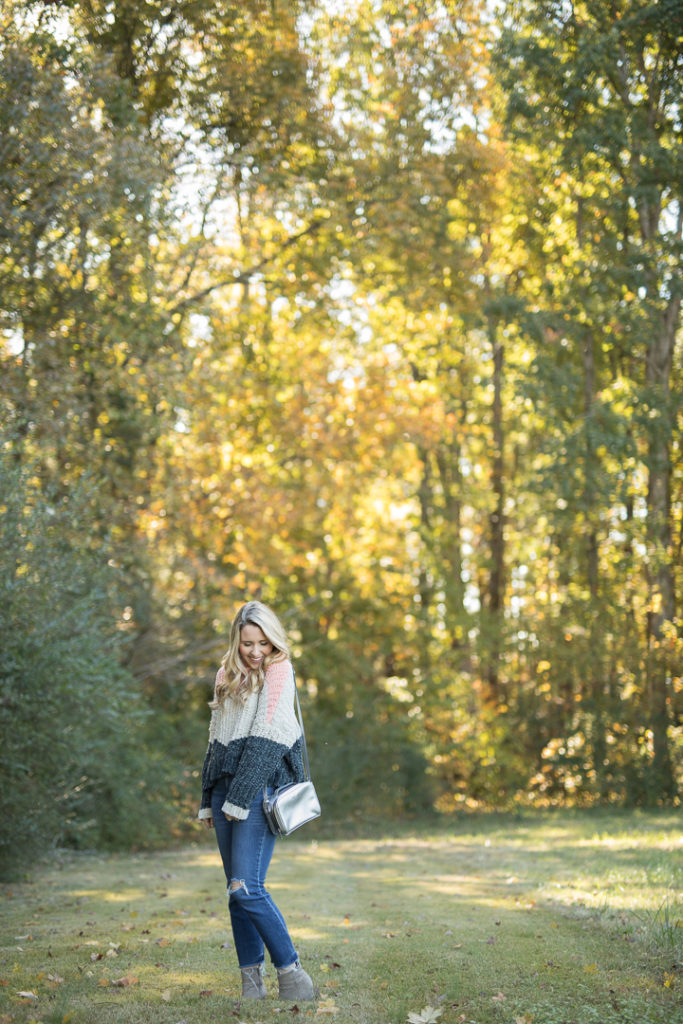 Colorblock Chenille Sweater