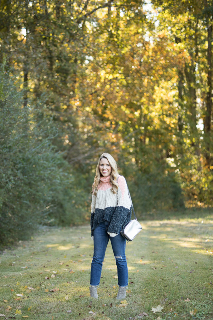 Colorblock Chenille Sweater