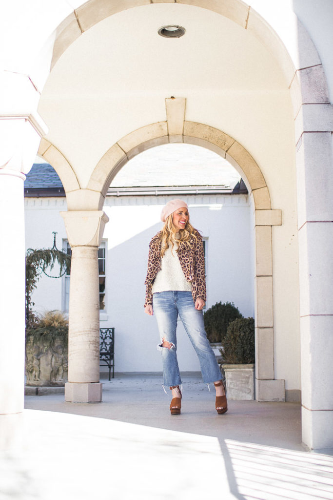 Printed Moto Jacket