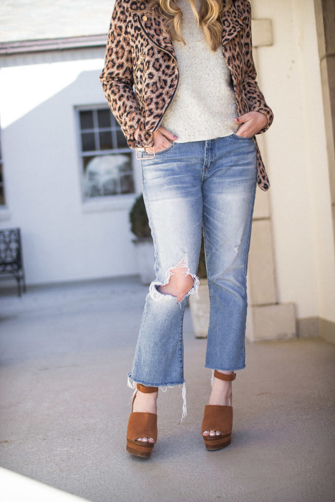 Printed Moto Jacket