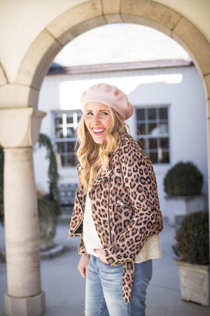 Printed Moto Jacket